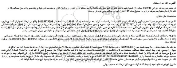 مزایده فروش سهام
