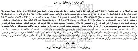 مزایده فروش  تعداد 5 گالن کود مایع نانو 