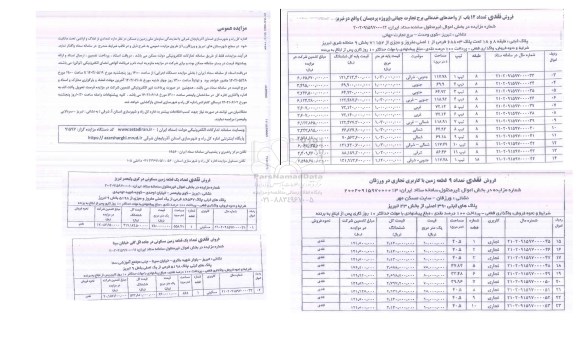 مزایده فروش تعدادی از املاک و اراضی تحت مالکیت