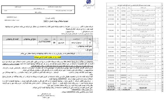 تجدید استعلام ترمیم و مقاومت