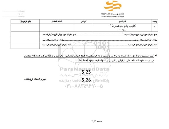 استعلام گلوب والو جوشی 2