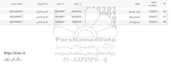 استعلام پرشر سوئیچ ..