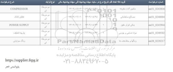استعلام رنگها و جلادهنده ها