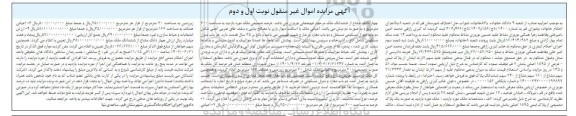 مزایده فروش پلاک ثبتی 51 فرعی از 1895 اصلی بخش 2 