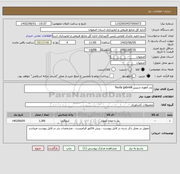 استعلام بذز آنغوزه شیرین feurla gabrielli