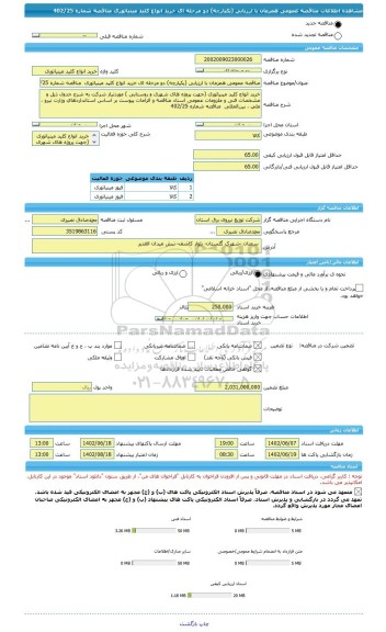 مناقصه، مناقصه عمومی همزمان با ارزیابی (یکپارچه) دو مرحله ای خرید انواع کلید مینیاتوری  مناقصه شماره 402/25