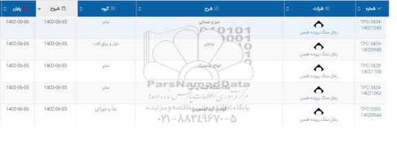 استعلام میز و صندلی و...