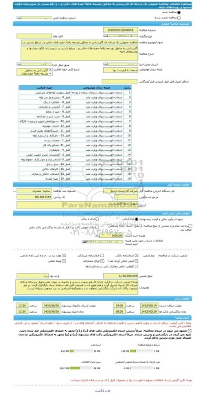 مناقصه، مناقصه عمومی یک مرحله ای گازرسانی به مناطق توسعه یافتهُ حفره های خالی و... و رفع نشتی در شهرستان انگوت ُبخشها و روستاهای تابعه