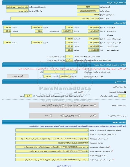 مزایده ، فروش املاک و مستغلات -مزایده ساختمان  - استان قزوین