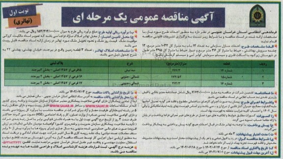 مناقصه احداث منازل سازمانی به تعداد 12 باب...