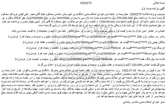 مزایده واشر سر سیلندر پژو 206  ..