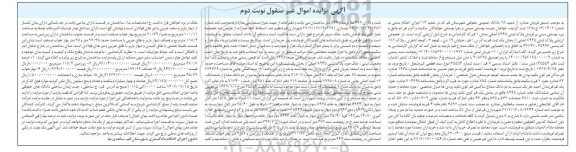 مزایده فروش پلاک ثبتی 8945 اصلی بخش 1 نوبت دوم