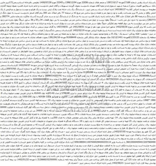 آگهی مزایده ششدانگ یک باب خانه تحت پلاک ثبتی بیست و یک هزارو و دویست و چهل و دو فرعی از یک اصلی و غیره ....