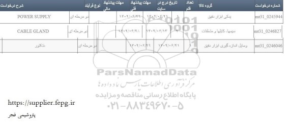 استعلام POWER SUPPLY...