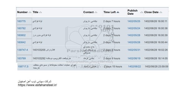 استعلام لوله فولادی و ...