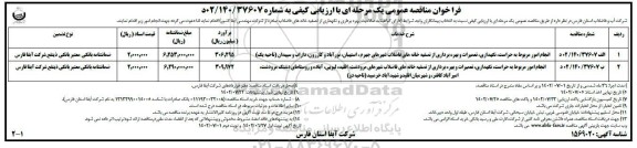مناقصه انجام امور مربوط به حراست ،نگهداری ،تعمیرات و بهره برداری از تصفیه خانه...