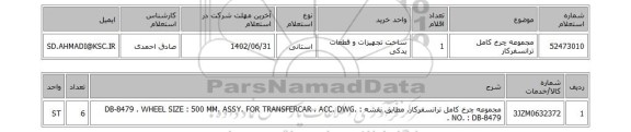 استعلام، مجموعه چرخ کامل ترانسفرکار