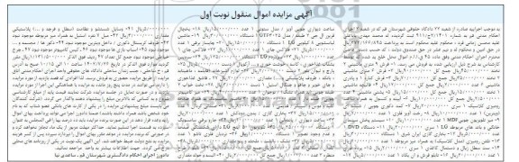 مزایده فرش 9 متری ماشینی و ...