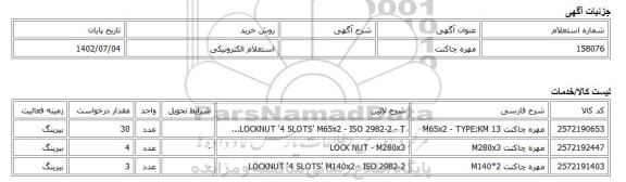 استعلام الکترونیکی، مهره چاکنت