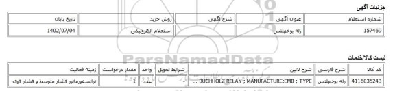استعلام الکترونیکی، رله بوخهلتس