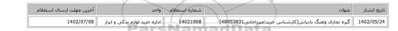 گیره نجاری وتفنگ بادپاش(کارشناس خرید:میرزاخانی48953831)