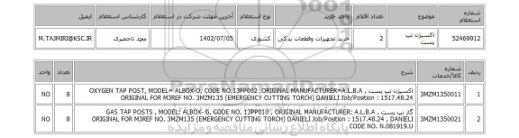 استعلام، اکسیژن تپ پست