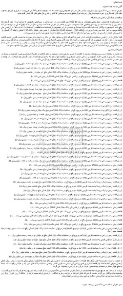 مزایده فروش 46 قطعه زمین کشاورزی ،زراعی، باغی و مسکونی وهمچنین 8 ساعت آب از دور گردش 12 شبانه روز