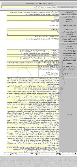 مناقصه, خدمات بهره برداری، نگهداری، تعمیرات و کنترل ایمنی و پایداری سد و نیروگاه درودزن و تاسیسات وابسته