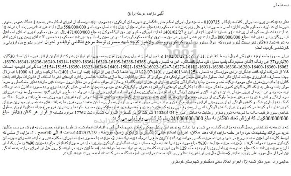 مزایده تعداد 30گالن نانو بیست لیتری
