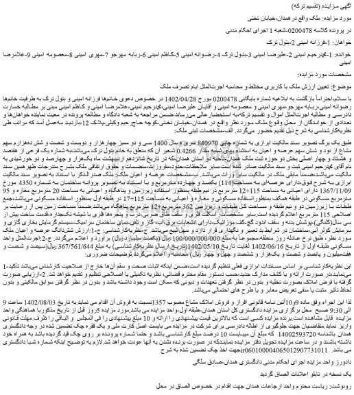مزایده ملک