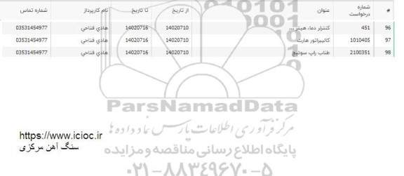 استعلام کنترلر دما ، هیتر ....