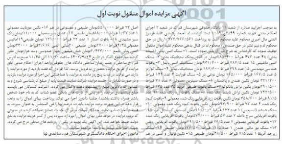 مزایده سنگ اتمی  بدلی ، سنگ گوارتز ، سنگ یاقوت ، نگین موزنایت