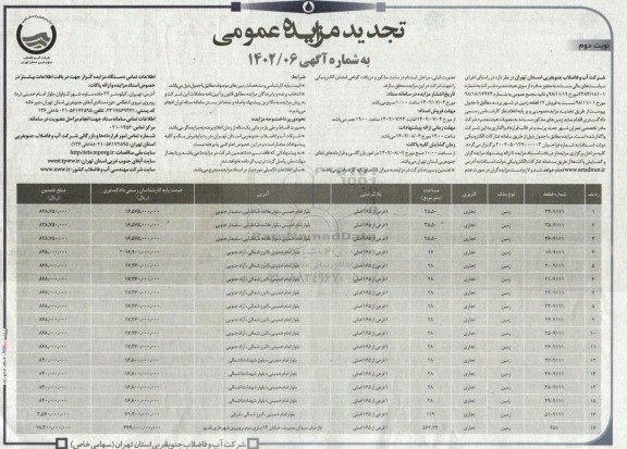 تجدید مزایده فروش 17 قطعه زمین  ـ نوبت دوم