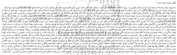مزایده نیم عشر 4 دانگ از 6دانگ پلاک ثبتی 1553فرعی از 21اصلی