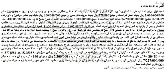 مزایده سنگ مرمریت 