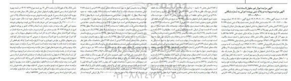 مزایده شش دانگ آپارتمان تحت شماره پلاک ثبتی شماره 40229 فرعی از 2187 اصلی ...