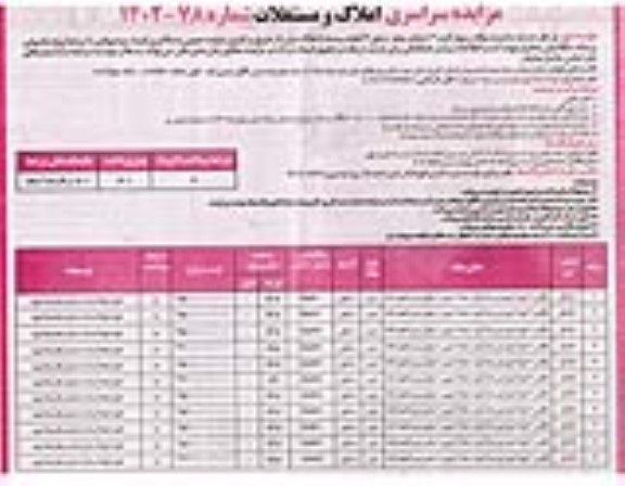 مزایده سراسری املاک و مستغلات
