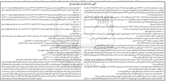مزایده ملک پلاک ثبتی 694 فرعی
