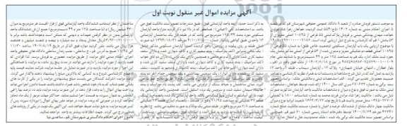 مزایده فروش پلاک ثبتی 55 فرعی از 10895 اصلی 