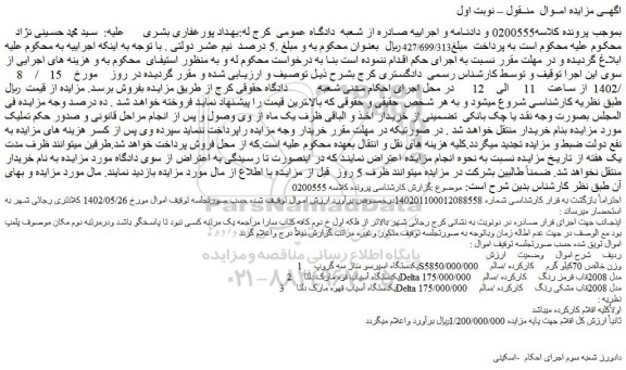مزایده فروش یکدستگاه اسپرسو ساز سه گروپ S5وزن خالص 70کیلو گرم کارکرده /سالم و...
