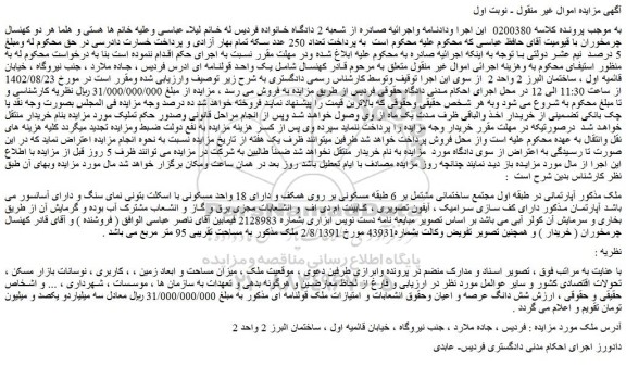 مزایده ملک