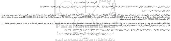 مزایده فروش تعداد 240لنگه درب ضدسرقت راش برجسته که از یک کلاف فلزی