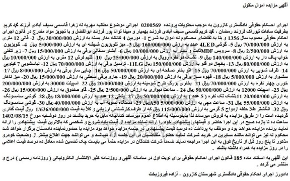مزایده فروش 1- دوربین 4 کاناله مدار بسته و...
