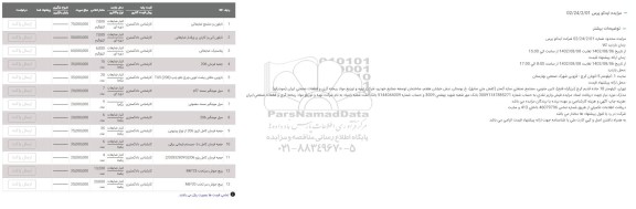 مزایده نایلون و مشمع ضایعاتی و ...