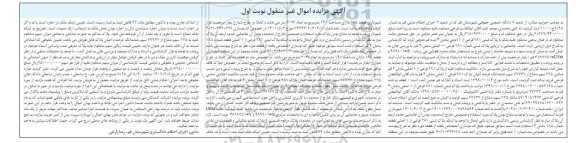 مزایده فروش پلاک ثبتی 281 فرعی از 1 اصلی