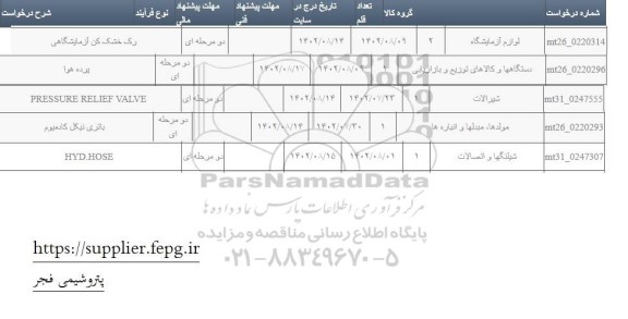 استعلام باتری نیکل کادمیوم 