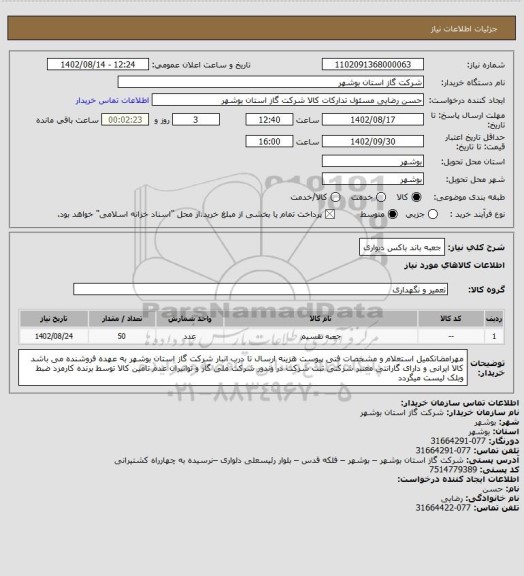 استعلام جعبه باند باکس دیواری