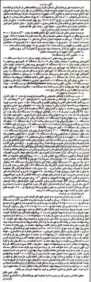مزایده حق انتفاع عرصه و اعیان و ماشین آلات، تجهیزات و تاسیسات شرکت ورشکسته...