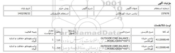 استعلام الکترونیکی، ترانس جریان کوربالانس