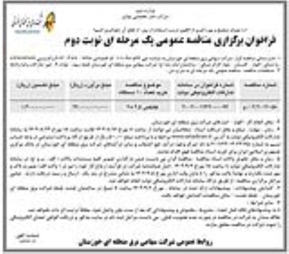 مناقصه  خرید تعداد 10 دستگاه کانکس 2.5×2 - نوبت دوم 